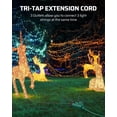 thumbnail image 2 of Cable de extensión DEWENWILS de 25 pies verde para exteriores Tri-Tap 16/3 SJTW, 2 of 7