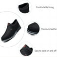 thumbnail image 3 of Men's Leather Casual Loafers Business Adjustable Breathable Comfortable Working Hand-Sewed Shoes Black 13 US, 3 of 7