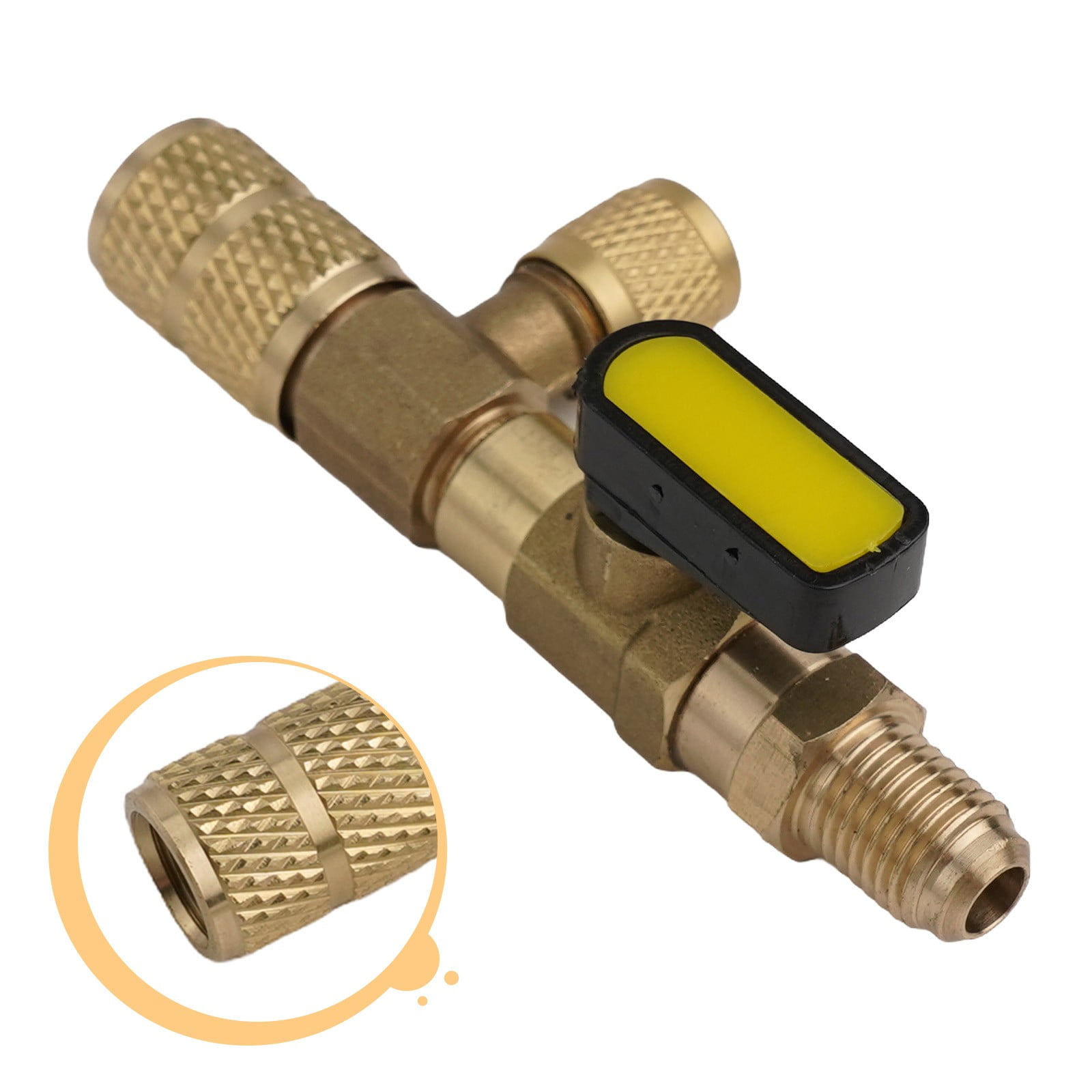 R410A R22 Valve Core Remover Installer Tool With Dual Size SAE 1/4 & 5/16 Port for R404A R407C R134A R12 R32 R600 HVAC System