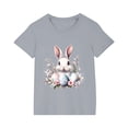 thumbnail image 3 of Aloohaidyvio Easter Sunday Best Outfit Girls & Child Easter Shirts, Matching Pastel Color Tees with Bunny Ears Graphic for Holiday Photos 5 Years, 3 of 4