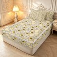 thumbnail image 2 of Erosebridal Vintage Bug Bee Zipper Twin Comforter Sets with Fitted Sheet and 2 Pillowcases,Lovely Animals Zipper Bedding Set,Beige White,Polkadot Reversible,4pcs, 2 of 8