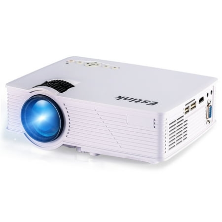 Zerone Low Power Projector, LED Projector,Mini Portable LED Projector Multimedia Home Theater Support 800 x 480 TF Card AV