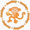 thumbnail image 2 of CafePress - Orange Monkey Magnet - 2.25" Round Magnet, Refrigerator Magnet, Button Magnet Style, 2 of 3