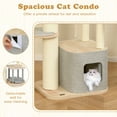 thumbnail image 5 of Gymax 63'' Tall Modern Cat Tree w/ Perch Condo Hammock 5.6'' Scratching Posts, 5 of 10