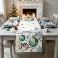 thumbnail image 5 of Hvmvliv 12x71 Inch Christmas Linen Table Banner with Festive Holiday Patterns for Dining Table Home Party Table Runners Decoration Multicolor, 5 of 6