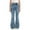 Blue, variant on OGLCCG Girls Flare Jeans High Elastic Waist Bell Bottom Denim Pants with Heart Applique Stretch Cute Y2K Streetwear Trousers with Pockets 6-13 Yea