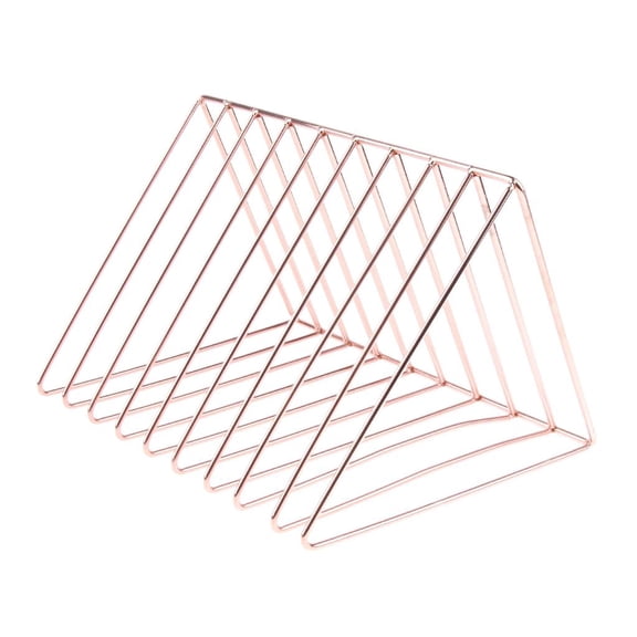Exquisite Triangle Desktop Bookshelf, Rack, Desktop Organizer - Rose Gold