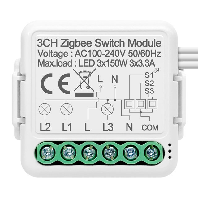 El módulo de interruptor inteligente ZigBee funciona con el módulo de interruptor de luz Alexa Google Home
