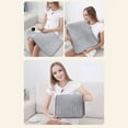 thumbnail image 4 of M Medium Electrical Heating Pad With Adjustable Warmth Gray Polyester Soft And Machine Washable For Body Pain Relief On Shoulders Or Knees Safe And Comfortable, 4 of 7