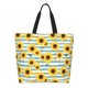 thumbnail image 1 of Disketp Blue White Striped Sunflower A Bolsa Tote Estampada para Mujer, Bolso de Hombro y de Mano para Compras y Viajes, 1 of 8