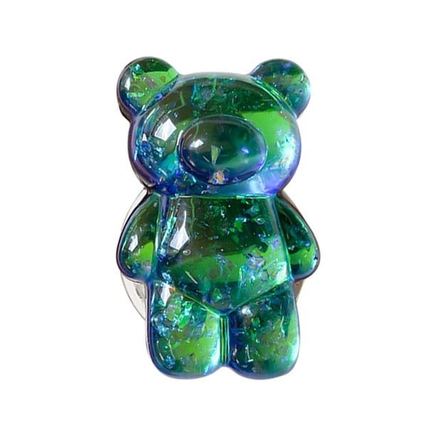Soporte de dedo para teléfono Soporte para teléfono móvil Dibujos animados en 3D en forma de oso (zafiro) Azul