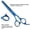 Blue, variant on LAZIOEGR Professional Pet Dog Hair Cutting Grooming Thinning Scissors 6.7 inches / 17 cm Stainless Steel Hairdressing Shear Blue for Cats Dogs and Small Animals Home Pet Care Tool