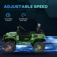 thumbnail image 5 of Qaba 12V Ride on Car, Ride on Truck, Battery Powered Toy Car with Remote, 4 Suspension Wheels, 3 MPH Max Speeds, Music, Horn & Lights, Green, 5 of 9
