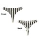 thumbnail image 3 of Fotbe Black And White Thick Stripes Tanga Sin Costuras para Mujer con Estampado – Panties Invisibles, Transpirables y Cómodos para Uso Diario-Small, 3 of 6