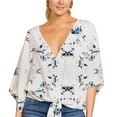 thumbnail image 2 of Short pour Femmes, Shorts pour Femmes, Haut/chemise à Manches Courtes Imprimé Col en V Ample, 2 of 3