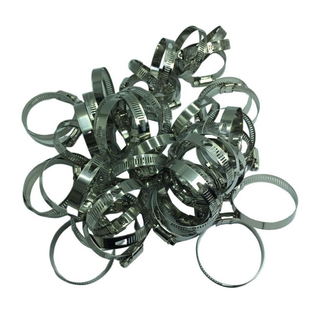 Abrazadera de , abrazadera de de engranaje helicoidal ajustable de material acero inoxidable de 100 piezas, abrazadera de línea de Ф40-64 DYNWAVEMX Abrazadera de manguera de acero inoxidable