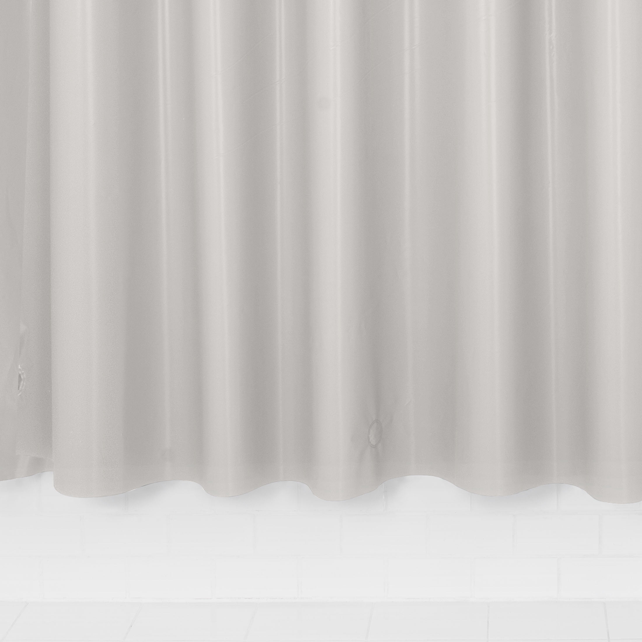 Mainstays Medium Weight PEVA Shower Curtain Liner, 70" x 71" – Gray