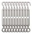 thumbnail image 1 of Tensor de cable con gancho M5 (gancho y argolla), tensor de alambre de acero/tensor de cable INOX en acero inoxidable 304 para tendedero, cable de acero, cuerda de acero - 10 piezas, 1 of 5