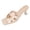 White, variant on Womens Kitten Heels Mule Sandals Square Open Toe Trendy Cutout Metal Chain Low Heel Backless Slip on Slides White Size 9