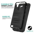 thumbnail image 2 of For LG Aristo 5 / Fortune 3 / Tribute / K8X / Phoenix 5 / LMK300 Dual layer Metal Brushed Shockproof Armor Hybrid Case, 2 of 6