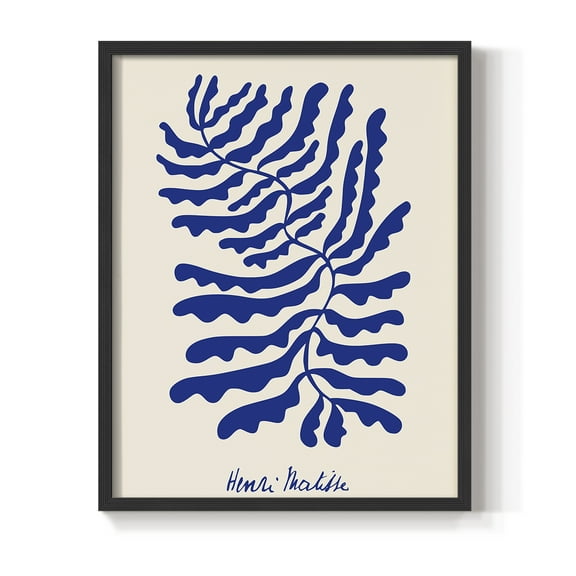 Matisse CDXCIV in Black Solid Wood Framed Print No Nail Hanging