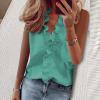 thumbnail image 1 of Débardeurs pour Femmes Athletic Works Chemise Décontractée Unie à Col à Volants Manches Longues Blouse Sans Manches Col en V, 1 of 9