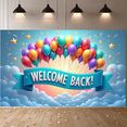 thumbnail image 2 of Decorative Design Welcome Back Banner Colorful Theme Balloon Decoration Confetti Design for Celebration Party Event, 2 of 9