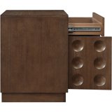 Meridian Furniture Compass Brown Oak Veneer Night Stand - Walmart.com