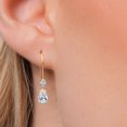 thumbnail image 3 of Gem Stone King 14K Yellow Gold Lab Grown Diamond Earrings for Women | 0.84 Cttw | Gemstone April Birthstone | F-G Color | VS2-SI1 Clarity | Pear Shape 6X4MM, 3 of 6