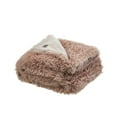 thumbnail image 4 of Cozy Tyme Noel Faux Lamb Fur Throw - Reverse Micromink 50"x 60" Blush, 4 of 11
