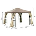 thumbnail image 2 of Costway 10' x 10' Gazebo Outdoor Canopy Shelter Awning Tent, Waterproof, 2 of 12