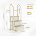 thumbnail image 2 of Ktaxon  Pool Ladder  Swimming pool escalator with Handrails, Heavy-Duty Safety Step for Swimming Pool Beige and Grey , 3 Steps, 2 of 10