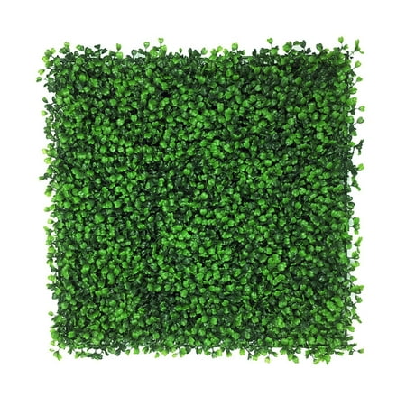 BesameNature Pack of 12, Artificial Plants Wall Boxwood Hedge Grass Mat/High Density Greenery Panels Ivy Fence, 20