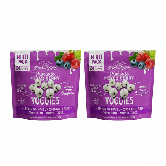 Nature’s Garden Probiotic Mixed Berry Yoggies, 0.7 oz (24-pack)-2pack
