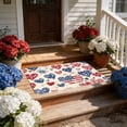 thumbnail image 6 of American Flag Stars Patriotic 4th of July Doormat Memorial Day Independence Door Mat Floor Mat Non Slip Rubber Backing Seasonal Entryway Kitchen Home Decoration, 6 of 6