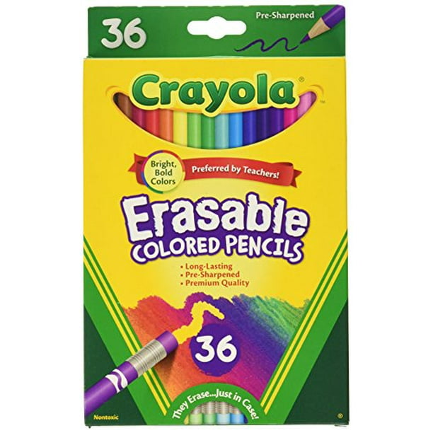 Crayola; Crayons de Couleur Effaçables; Outils d'Art; 36 Compter; Parfait pour les Projets d'Art et de Coloration pour Adultes