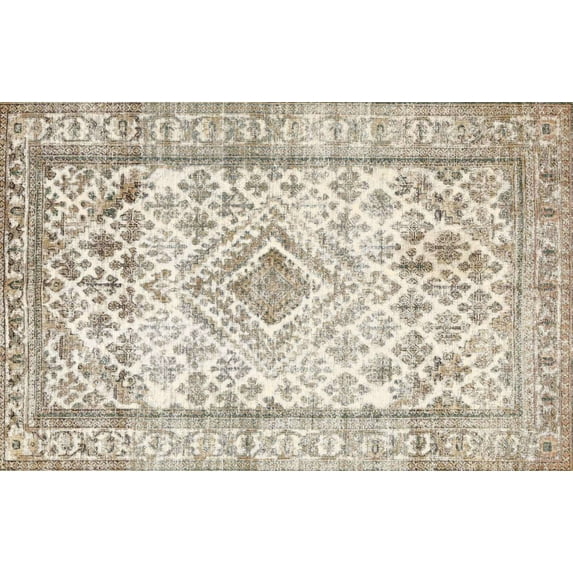 Ahgly Company Indoor Rectangle Traditional Wheat Beige Persian Area Rugs, 4' x 6'