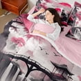 thumbnail image 4 of Homewish Sun Cherry Blossom 7-Piece Bedding Comforter Set,Japanese Sakura King Bedding Sets,Vintage Ink Painting Bed Sheets For Adult,Super Cozy Room Decor Reversible, 4 of 8