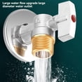 thumbnail image 3 of 2PCS Brass Hot & Cold Water Inlet Ball Valve 20mm Bathroomsink Stop Valve Toilet Connection Water Pressure Regulator, 3 of 7