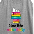 thumbnail image 3 of Peanuts - Live Life Colorfully - Women's Racerback Tank Top, 3 of 6