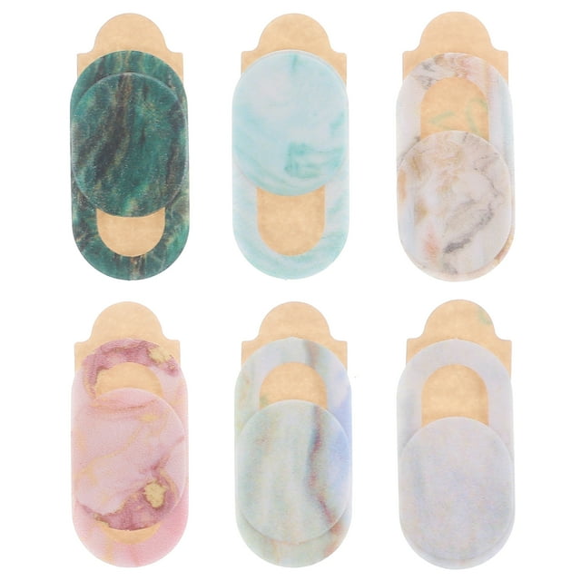 6pcs Mobile Phone Privacy Stickers Camera Protective Covers Simple Webcam Covers (Random Pattern)