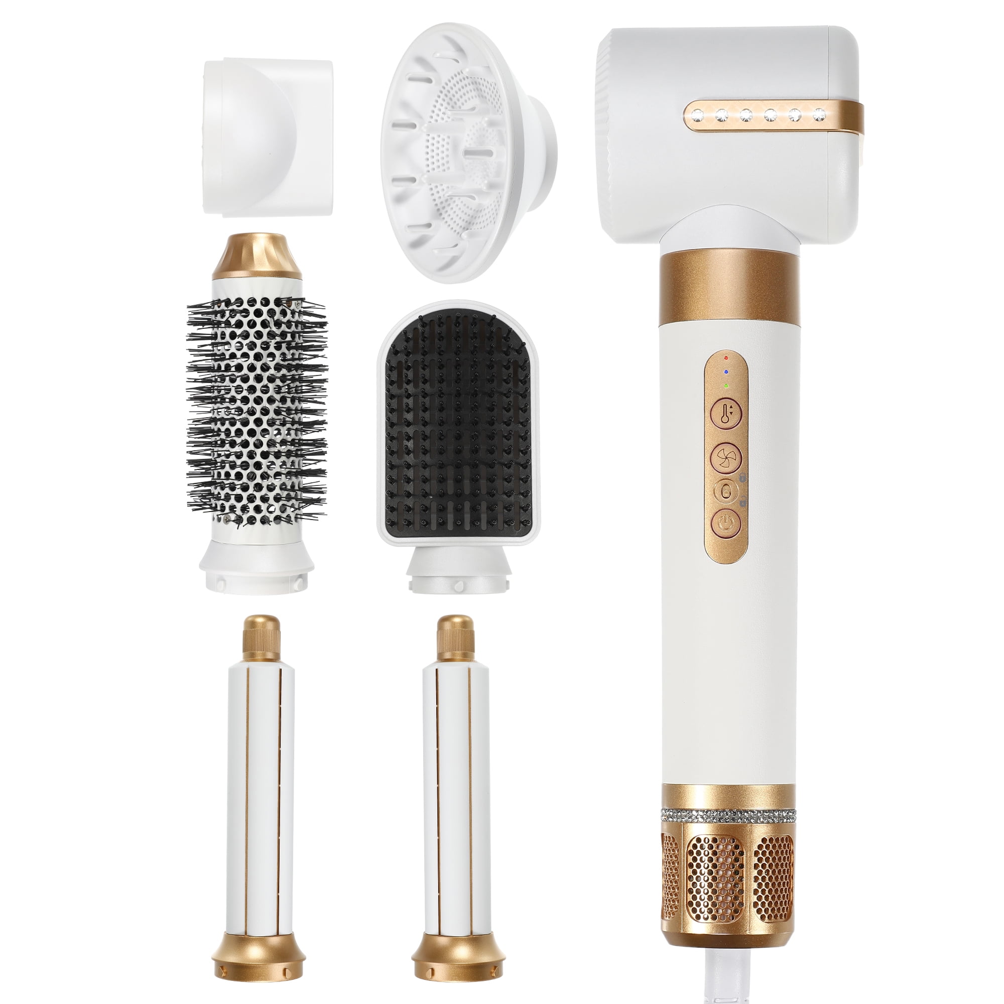 Blow dryer with detachable brushes hotsell