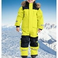 thumbnail image 7 of longantii Snow Suit Toddler Boy Girls One Piece Snowsuit Waterproof Windproof Outdoor Overalls Winter Warm Jumpsuit Snowboarding Snow Clothes Yellow 1-2 Years, 7 of 7
