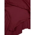 thumbnail image 7 of YiZYiF Womens High Low Lyrical Ballet Dance Leotard Dress for Stage Performance Burgundy S, 7 of 7
