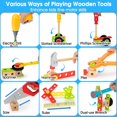 thumbnail image 3 of Juego de herramientas LACCHOUFEE Kids con taladro, 44 piezas, madera de 3 a 5 años, 3 of 7