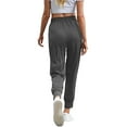 thumbnail image 5 of VDJ 3 Packs Womens Jogger Elastic Waisted Drawstring Athletic Pants Casual Fit Lounge Pants Jogging ith Pockets Size M, 5 of 5