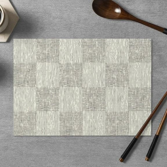 Place Mats Set,Decorative Table Place Mats For For In Door Dinning,Heat Insulation Stain Resistant Table Mats(Apricot plaid)