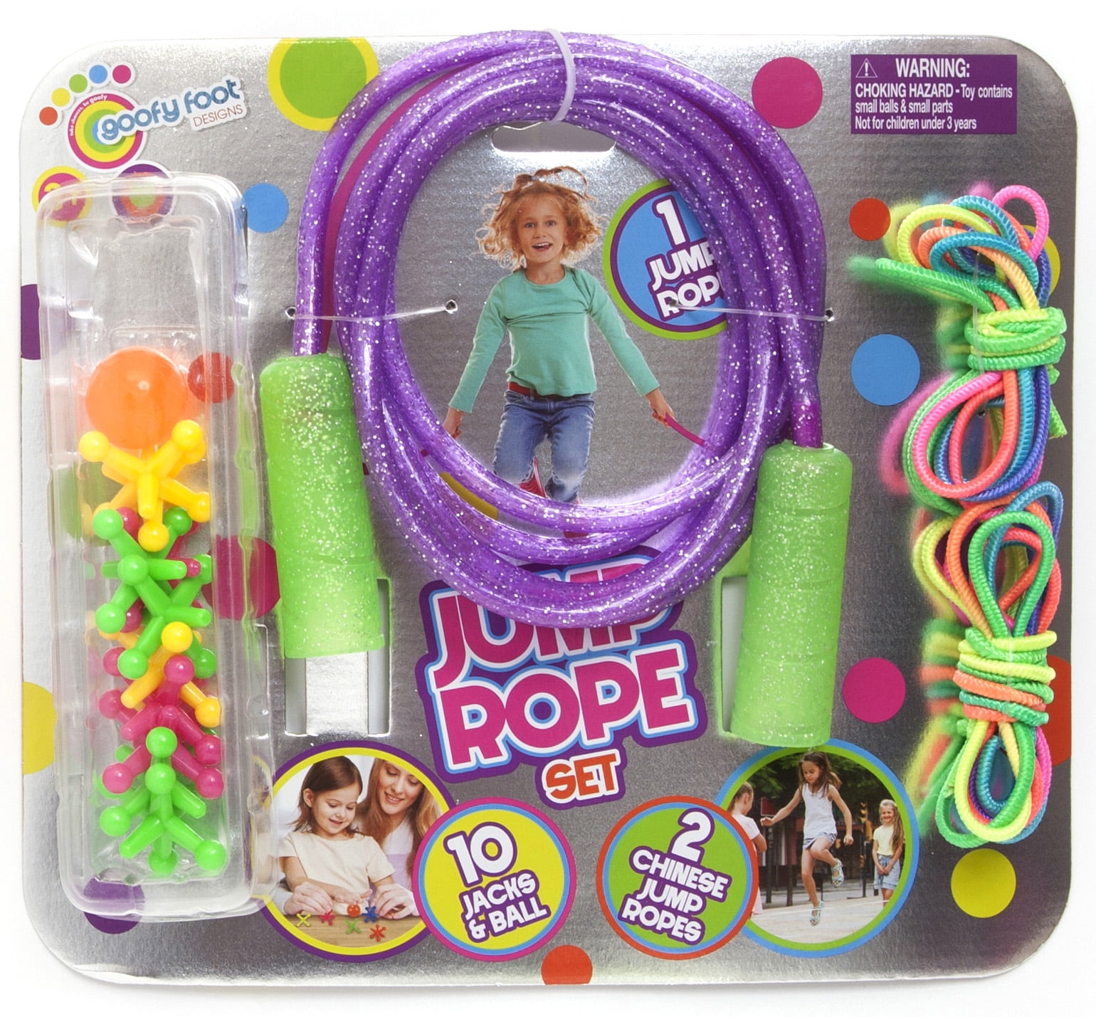 Goofy Foot Designs Jump Rope - Includes 7 Foot Glitter Infused