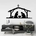 thumbnail image 1 of Calcomanía de pared religiosa para sala de estar, vinilo adhesivo artístico de nacimiento de María, José, Jesús, dormitorio, Navidad, decoración del hogar, G784, 1 of 3