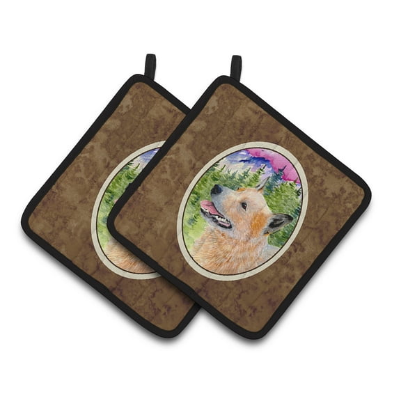 Australian Cattle Dog Pair of Pot Holders